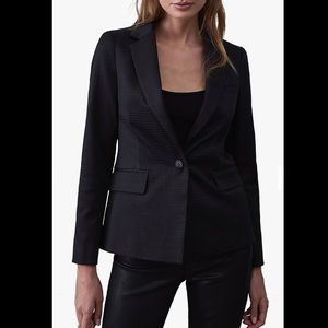 Reiss Turner Textured Blazer, Dark Navy